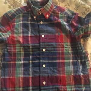 Boys short sleeve polo button down